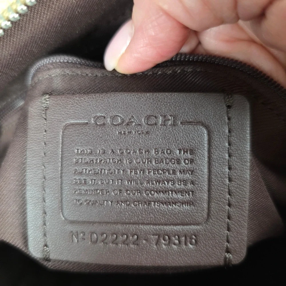 Coach Elise Satchel Pebble Leather‎ Taupe Crossbody Handbag 79316